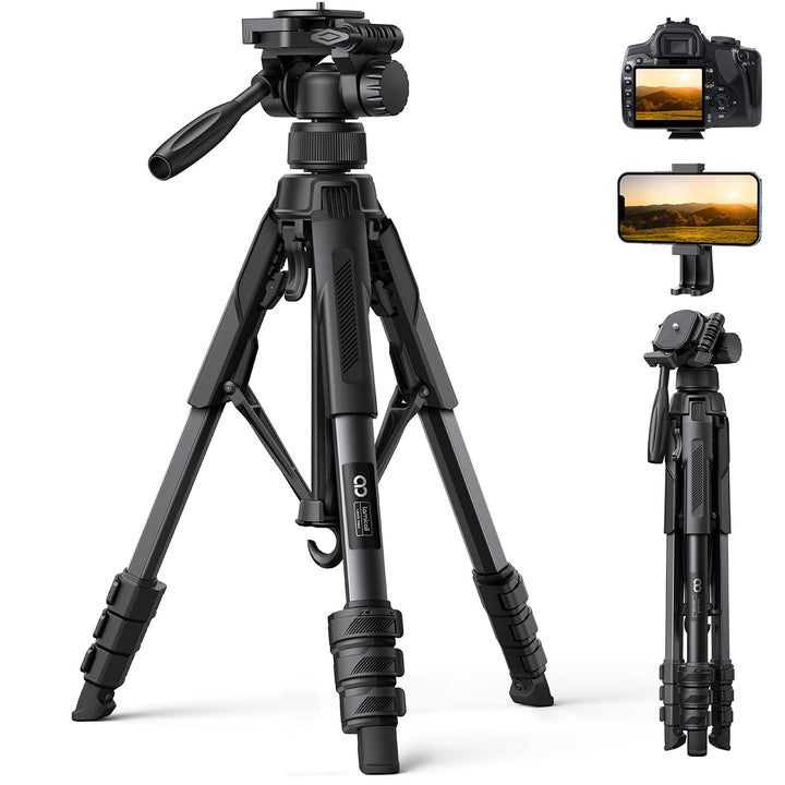 Lamicall Stativ Kamera, Kamerastativ Tripod - [Patentierte Schnellöffnung] Super Stabiles Camera Tri