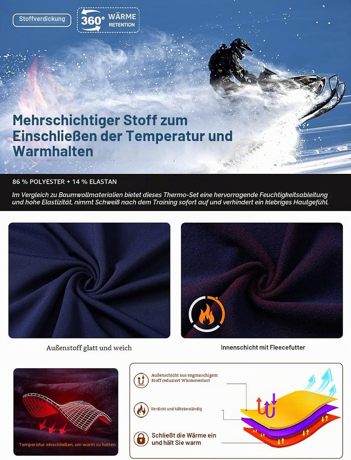 MEETWEE Thermounterwäsche Herren, Funktionsunterwäsche Winter Skiunterwäsche Suit Atmungsaktiv Therm
