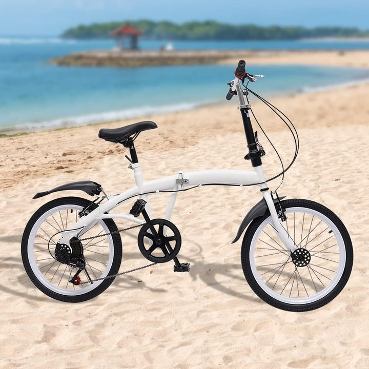 KenSyuInt 20 Zoll Faltrad Klappfahrrad Erwachsene 7-Gang Doppel-V-Bremse Klapprad Höhenverstellbar K