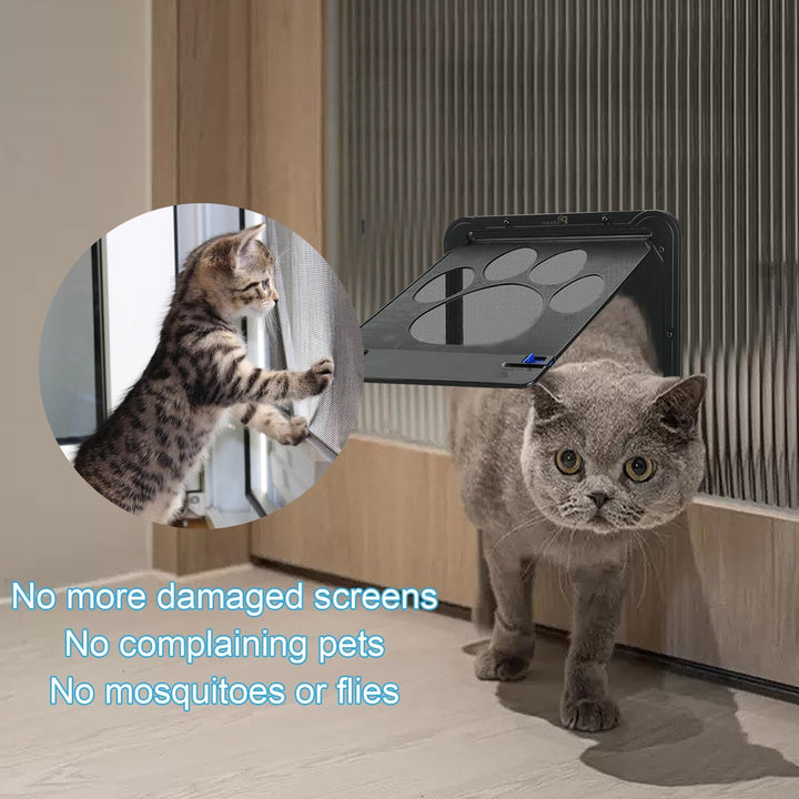 Katzenklappe Innentür Aussentür Hundeklappe für Fliegengitter Hundeklappen für Türen Fenster mit Mag