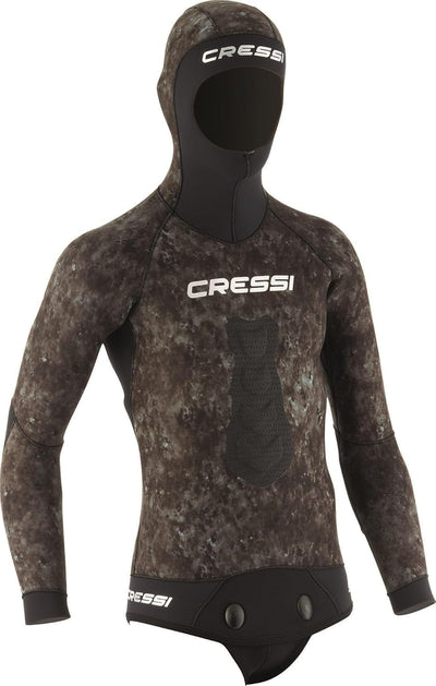 Cressi Tracina Jacket Wetsuit - Freitauchen und Fischen Neoprenanzug Jacke in Neopren Gefüttert Auss