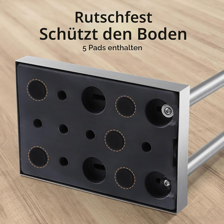 KES Handtuchhalter Stehend Doppel Badetuchhalter 3X Dicker Basis Handtuchständer Edelstahl, Extra St