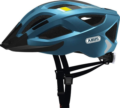 ABUS Stadthelm Aduro 2.0 - Allround-Fahrradhelm mit Licht - in sportivem Design für den Stadtverkehr