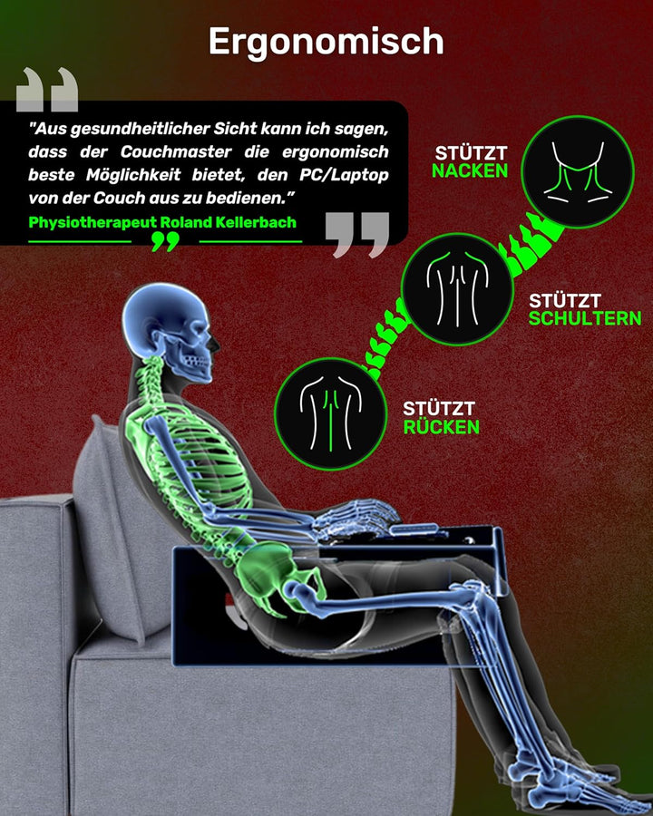 Couchmaster CYCON³ Samurai Edition mit Horizonlight-Stange, ultimativer ergonomischer USB-Hub, Gamin