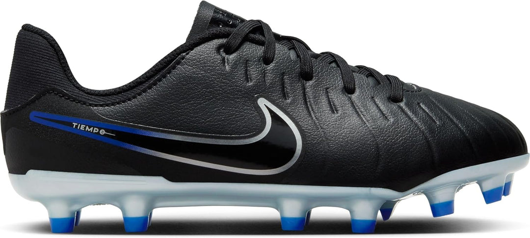 NIKE Legend 10 Academy Fussballschuh, Black/Chrome-Hyper Royal, 34 EU
