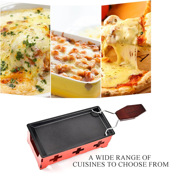 Vastsea Käse Raclette, Tragbares Candlelight-Käse-Raclette, Racletteofen mit Kerzen, Kohlenstoffstah