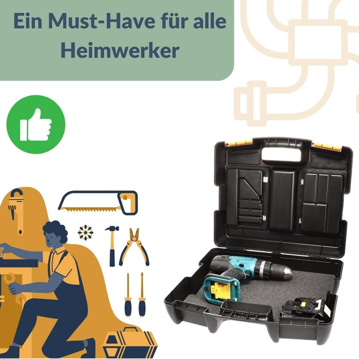GarPet Universal Maschinenkoffer leer Schaum Stoff Elektro Werkzeug Geräte Koffer Box für Elektrower