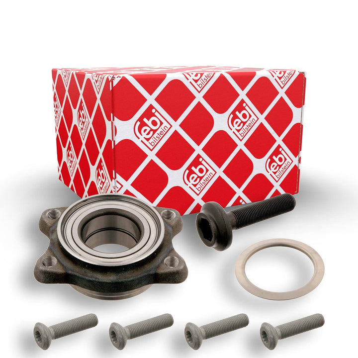 febi bilstein 29837 Radlagersatz mit Antriebswellenschraube und Befestigungsschrauben , 1 Stück