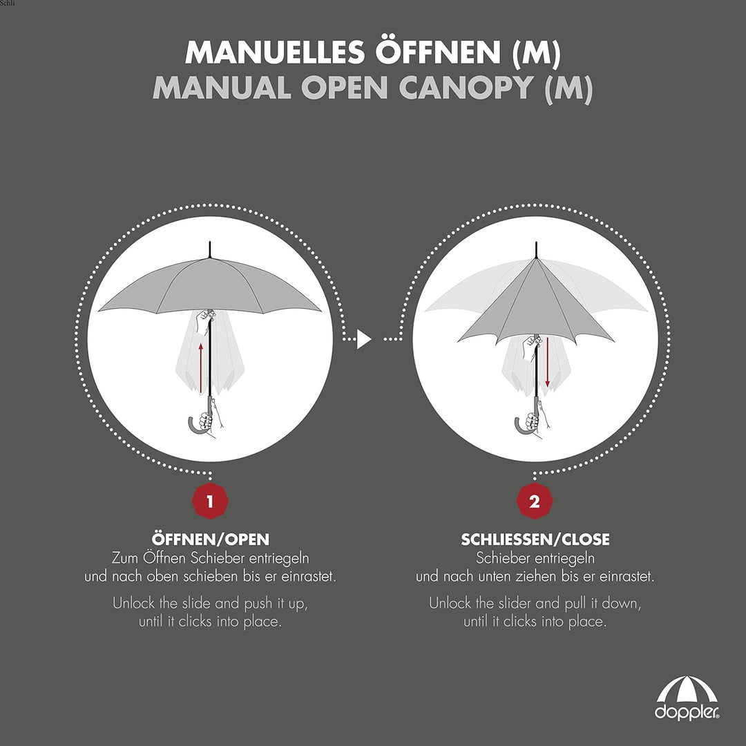 Doppler Langschirm Fiber Golf Fibreglass – Super leicht – Wanderregenschirm – Grün, Gr&#xFC;n