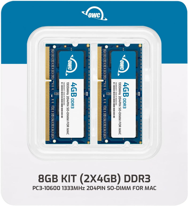 OWC - 8GB Memory Upgrade Kit - 2 x 4GB PC10600 DDR3 1333MHz SO-DIMMs für 2011 MacBook Pro, Mid 2010/