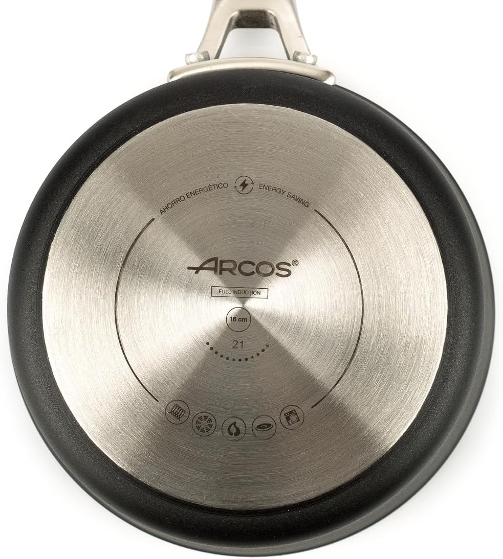 Arcos Serie Samoa | Antihaft-Kochtopf 16 cm und 1,5 L | Geschmiedetes Aluminium | Geeignet für jede