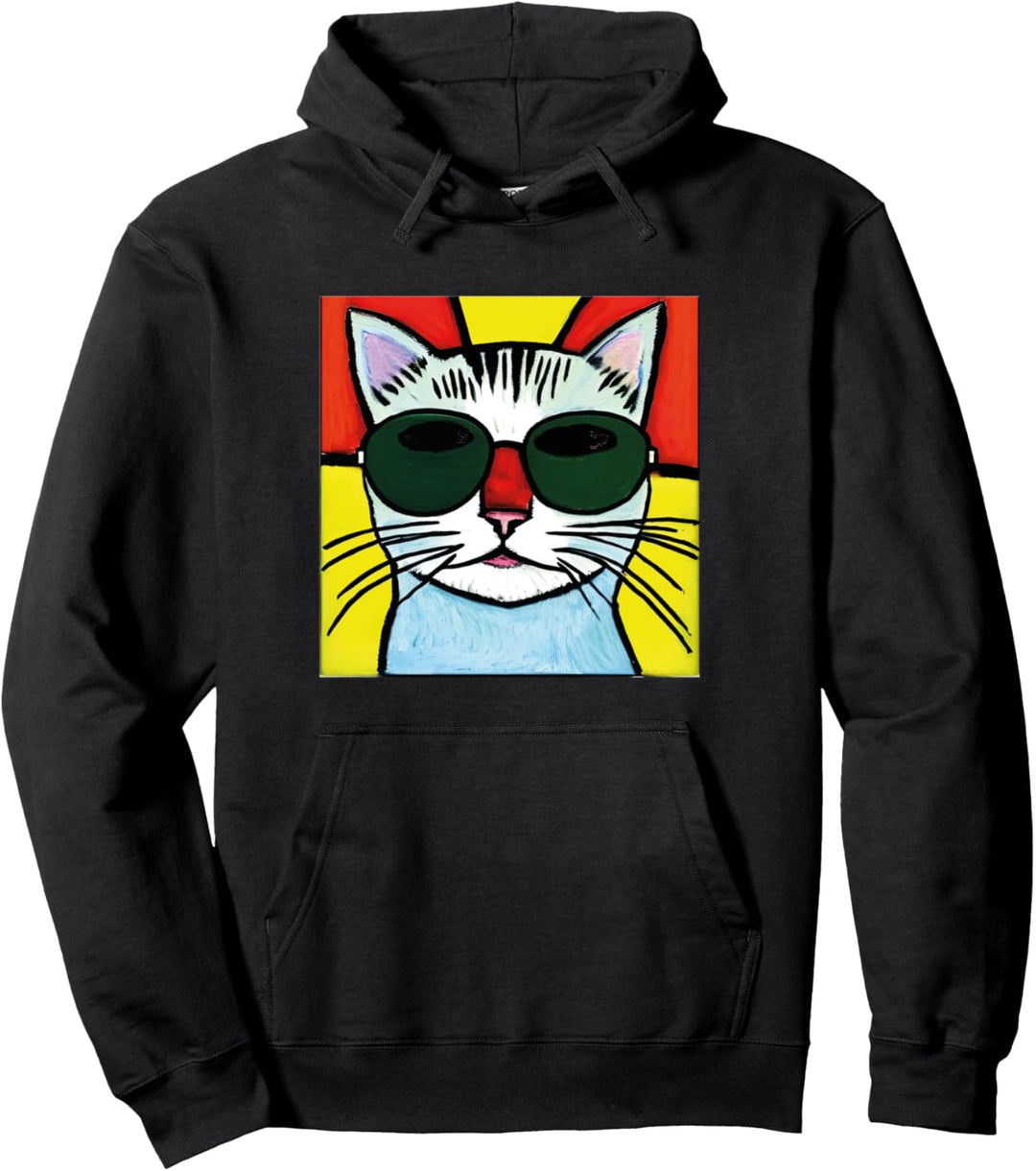Lustige Katze Vincent van Gogh Meow Kitty Pullover Hoodie