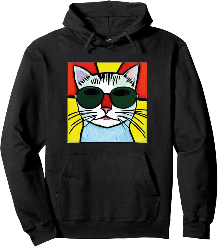 Lustige Katze Vincent van Gogh Meow Kitty Pullover Hoodie