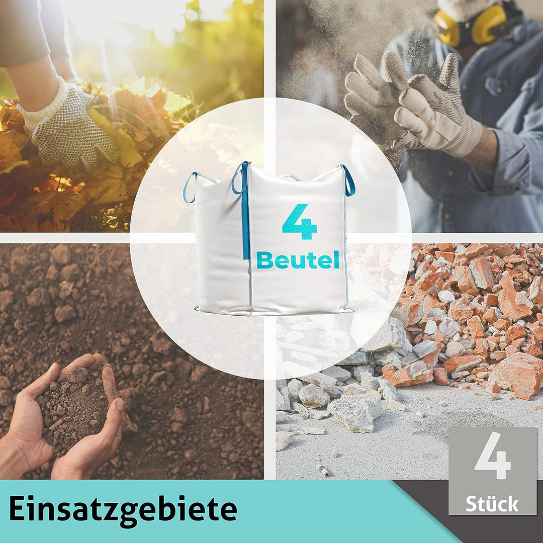 TK THERMALKING Big Bag - Säcke für Bauschutt, Holz, Gartenabfall, Sand - Bauschuttsäcke 90x90x90 cm,