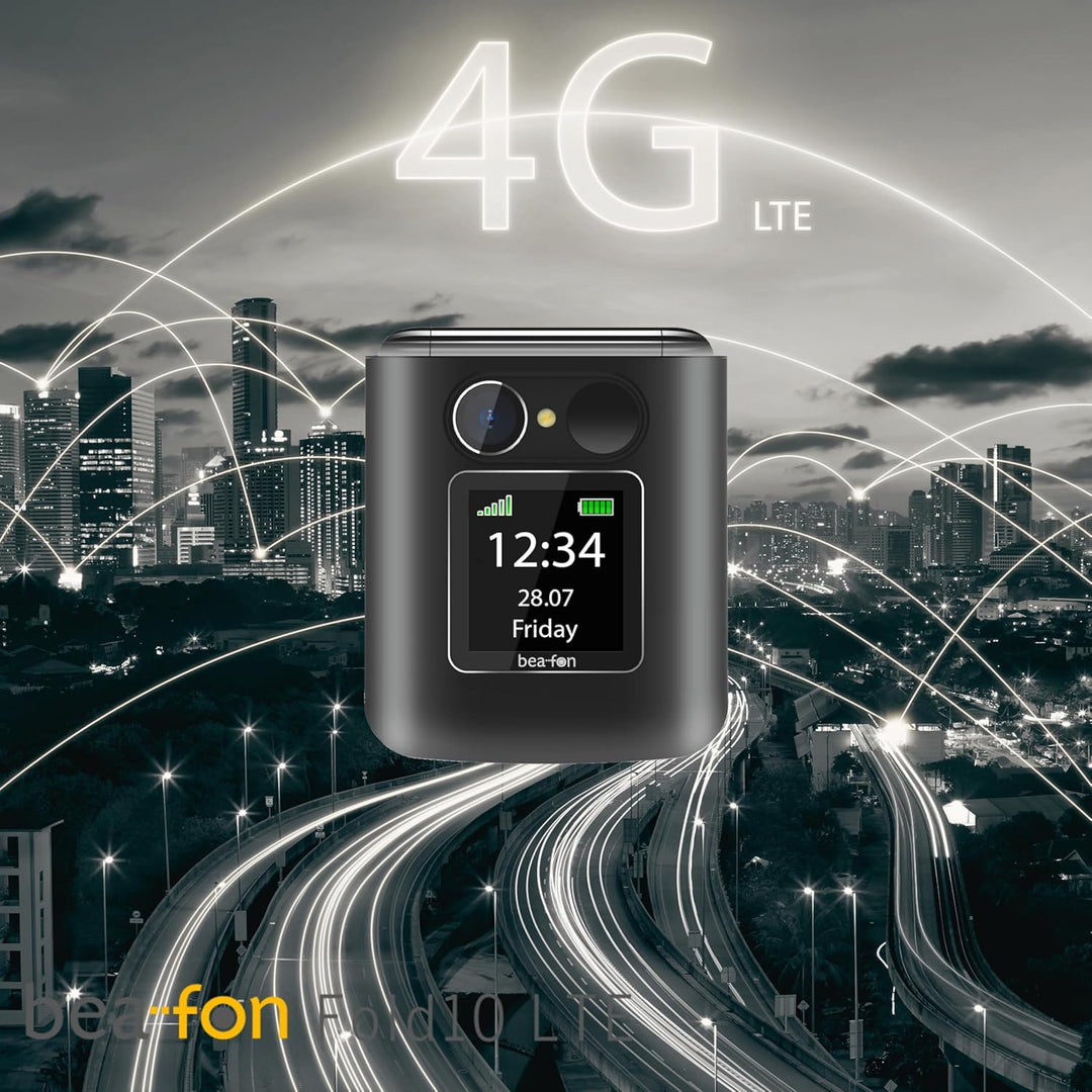 Beafon, Fold10 LTE, Klapphandy, SOS Notruftaste, XL Farbinnendisplay2,2 (5,58cm), XL Farbaussendispa