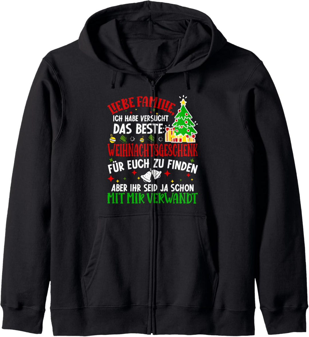 Weihnachten Familie Lustig Damen Herren Weihnachts Kapuzenjacke
