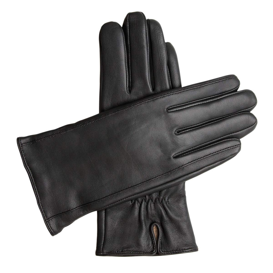 Downholme – Klassische Lederhandschuhe mit Innenfutter aus Kaschmir – für Damen XS Schwarz, XS Schwa