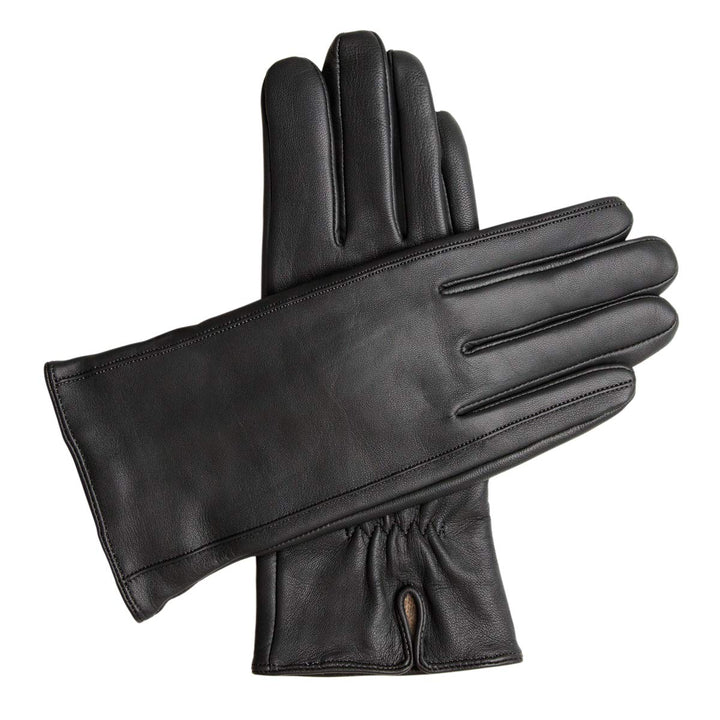 Downholme – Klassische Lederhandschuhe mit Innenfutter aus Kaschmir – für Damen XS Schwarz, XS Schwa