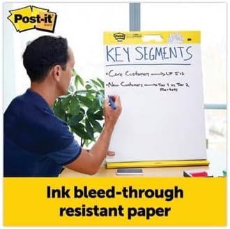 Post-it Super Sticky Meeting Charts, Packung mit 1 Block, mit 20 Blättern, 584 mm x 508 mm, Farbe: W