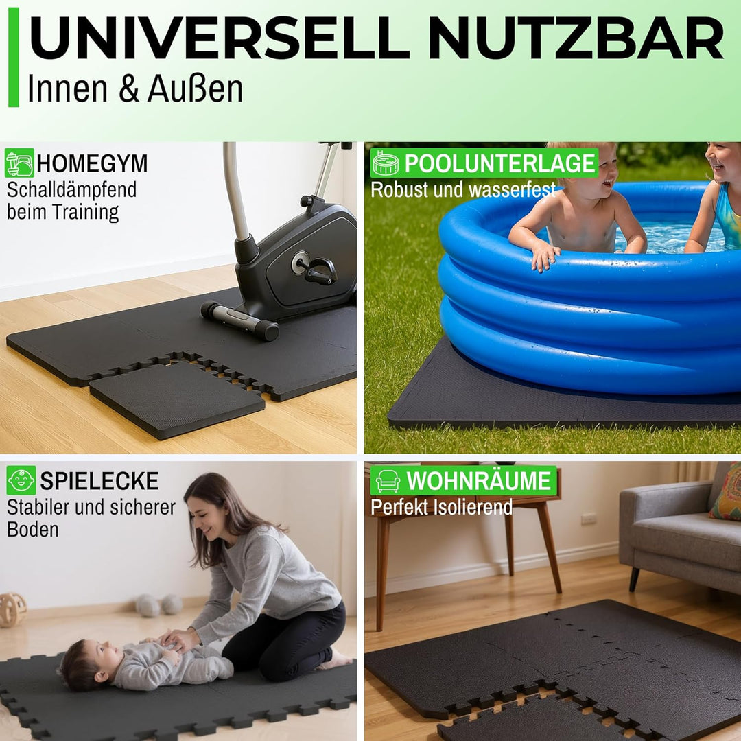 BodenMax Bodenschutzmatte Sportmatte Puzzlematte Fitnessmatte rutschfest Bodenschutz Pool Unterlegma