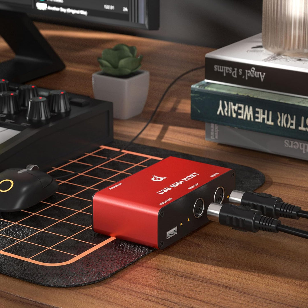 DigitalLife Stand-Alone USB MIDI Host Bridge Box - 1-Eingang/1-Ausgang 5-PIN DIN MIDI-Schnittstellen