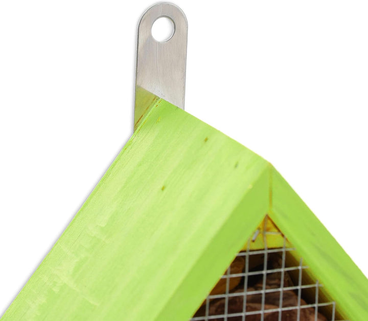 Relaxdays Bienenhotel, Nisthilfe Wildbienen, Garten, Balkon, Insektenhotel zum Aufhängen, Holz, HBT