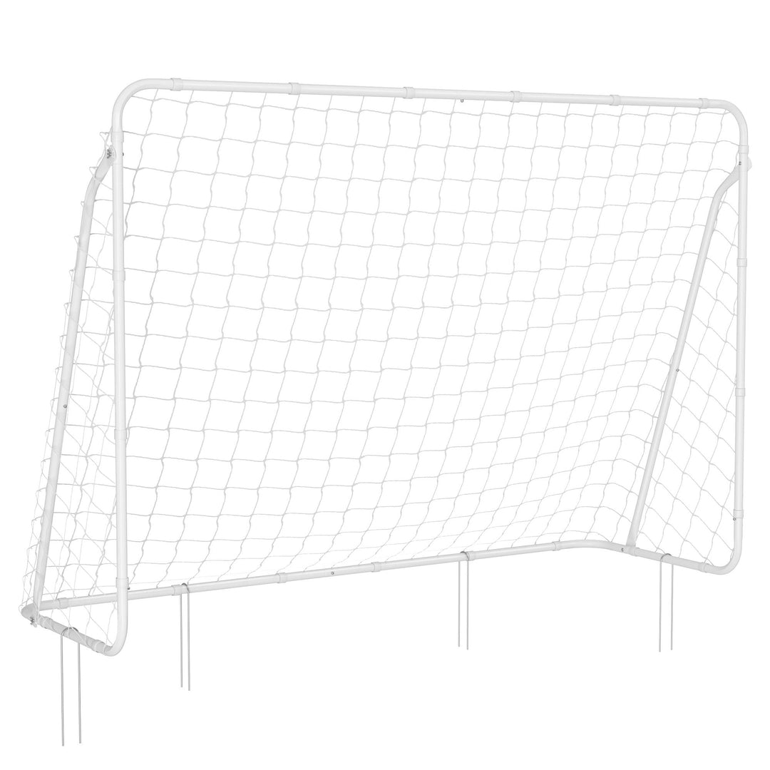 SONGMICS Fussballtor, Fussballnetz, schnelle Montage, für Garten, Hof, Park, Strand, Eisenrohre, PE-