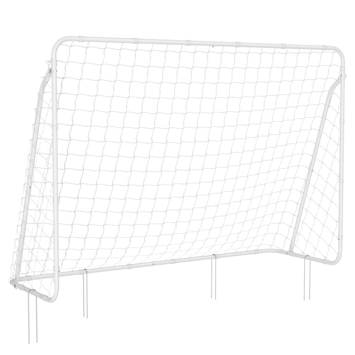 SONGMICS Fussballtor, Fussballnetz, schnelle Montage, für Garten, Hof, Park, Strand, Eisenrohre, PE-