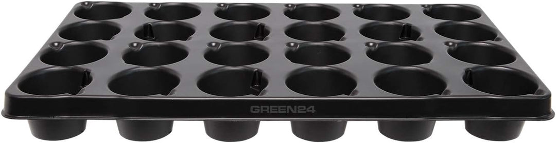 GREEN24 Hydroponik TP24-7 Zimmergewächshaus mit 24 Rundtöpfen Ø 7cm | Zimmer-Gewächshaus mit automat