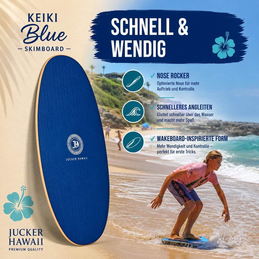 JUCKER HAWAII Skimboards PUNA, ULUA und KEIKI KEIKI BLUE, KEIKI BLUE