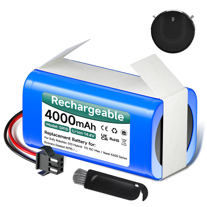 4000mAh 14,4V Ersatzakku für Eufy RoboVac G10 G20 G30 G35 G40 Hybrid, für Eufy RoboVac 11 11S 11S Ma