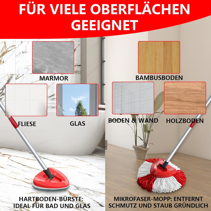 7 Pack Wischmopp Ersatzbezug für Vileda Turbo Mop, Wischmop Wischer Ersatzköpfe und Bodenwischer mit