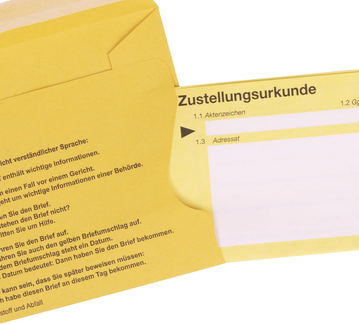 Innere Postzustellungshüllen 500 Stück Förmliche Zustellung Postzustellungsumschläge Menge wählbar 5