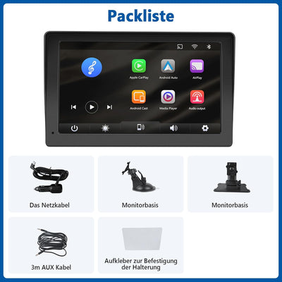 Podofo 7 Zoll Wireless Apple Carplay Android Auto Tragbares Autoradio Touchscreen Auto Stereo Radio