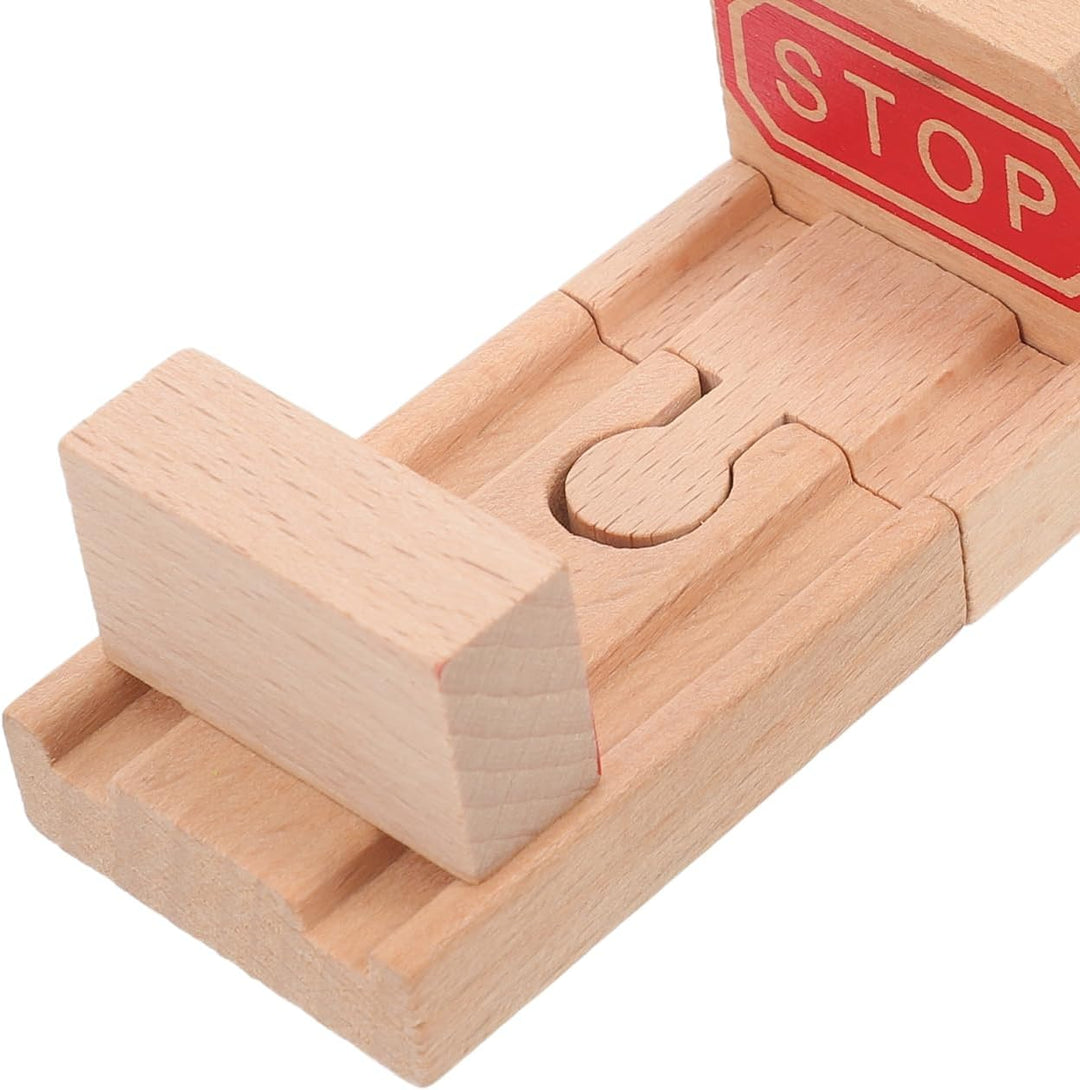 Toddmomy 3 Stück Holz Eisenbahnschienen Zubehör Stopgleis Für Holzeisenbahn Spielzeug Kompatibel Mit
