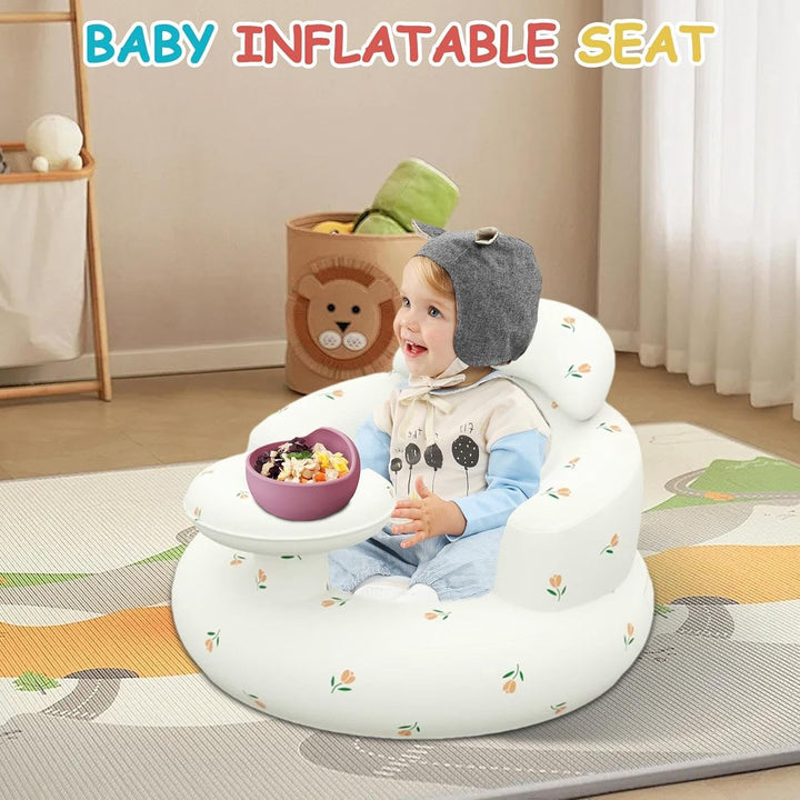 Baby Aufblasbarer Sitz Für Babys 3-36 Monate, Säugling Rückenstütze Sofa Mit Tablett, Aufblasbarer B