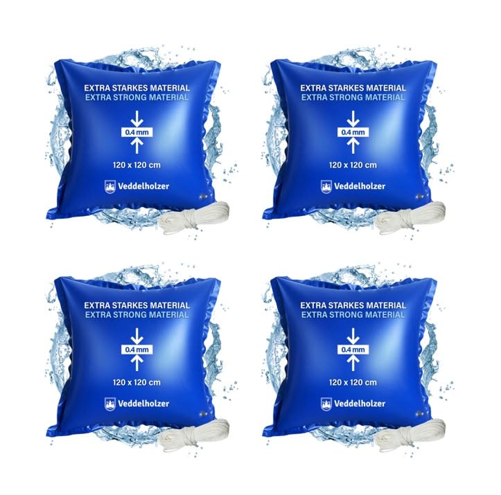 Veddelholzer 4 Mal XXL 120 x 120 cm Luftkissen Poolkissen Winter zur Poolabdeckung. Perfektes Pool Z