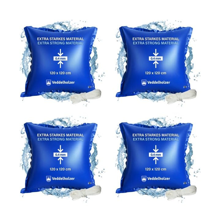 Veddelholzer 4 Mal XXL 120 x 120 cm Luftkissen Poolkissen Winter zur Poolabdeckung. Perfektes Pool Z