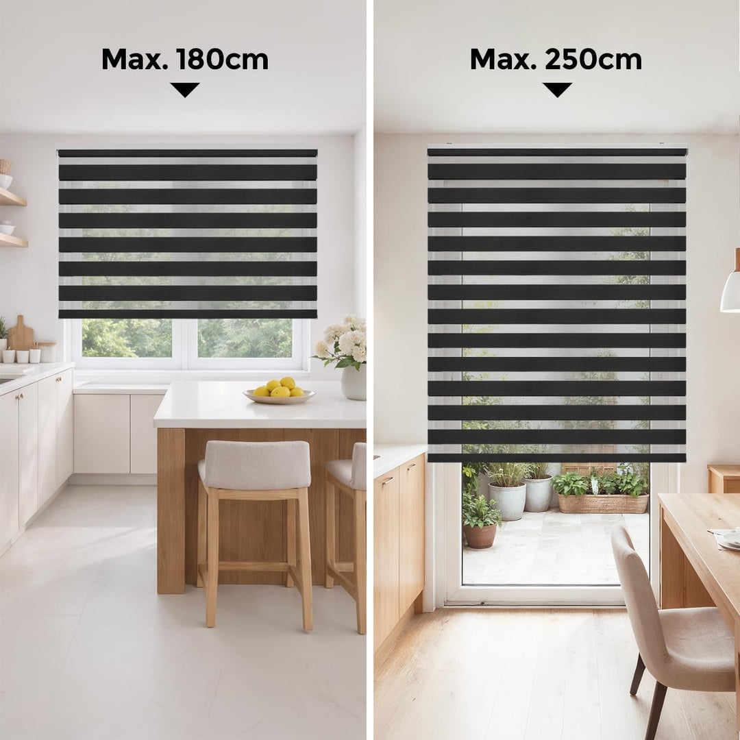 STORESDECO Doppelrollo, Duo Rollo für Fenster und Türen, Zebra Rollo Lichtdurchlässig und verdunkeln