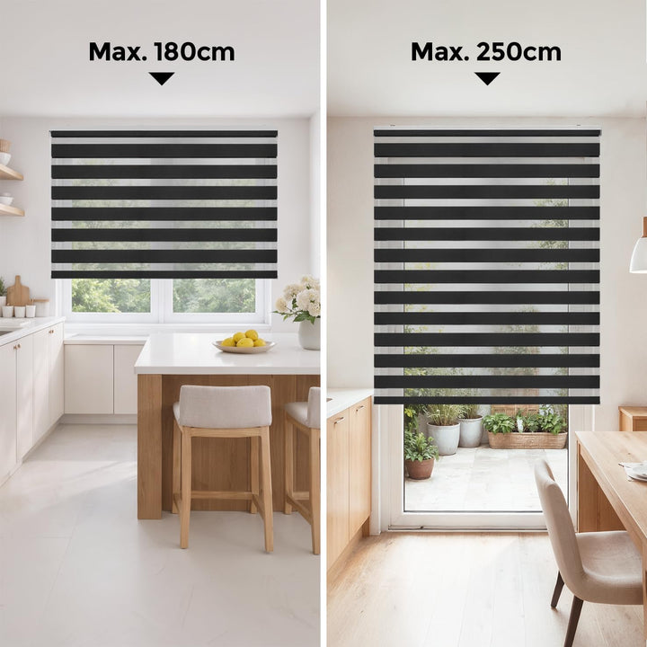 STORESDECO Doppelrollo, Duo Rollo für Fenster und Türen, Zebra Rollo Lichtdurchlässig und verdunkeln