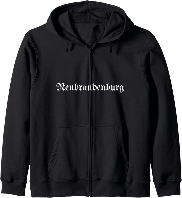 Neubrandenburg Heimat Stadt Region Altdeutsche Schrift Kapuzenjacke