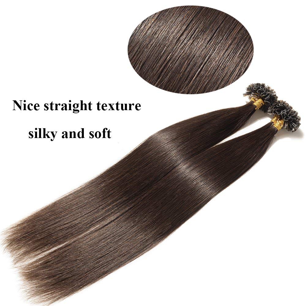 SEGO U Tips Extensions Echthaar Bondings 0.5g/Strähnen Keratin Haarverlängerung Glue 200 Strähnen gl