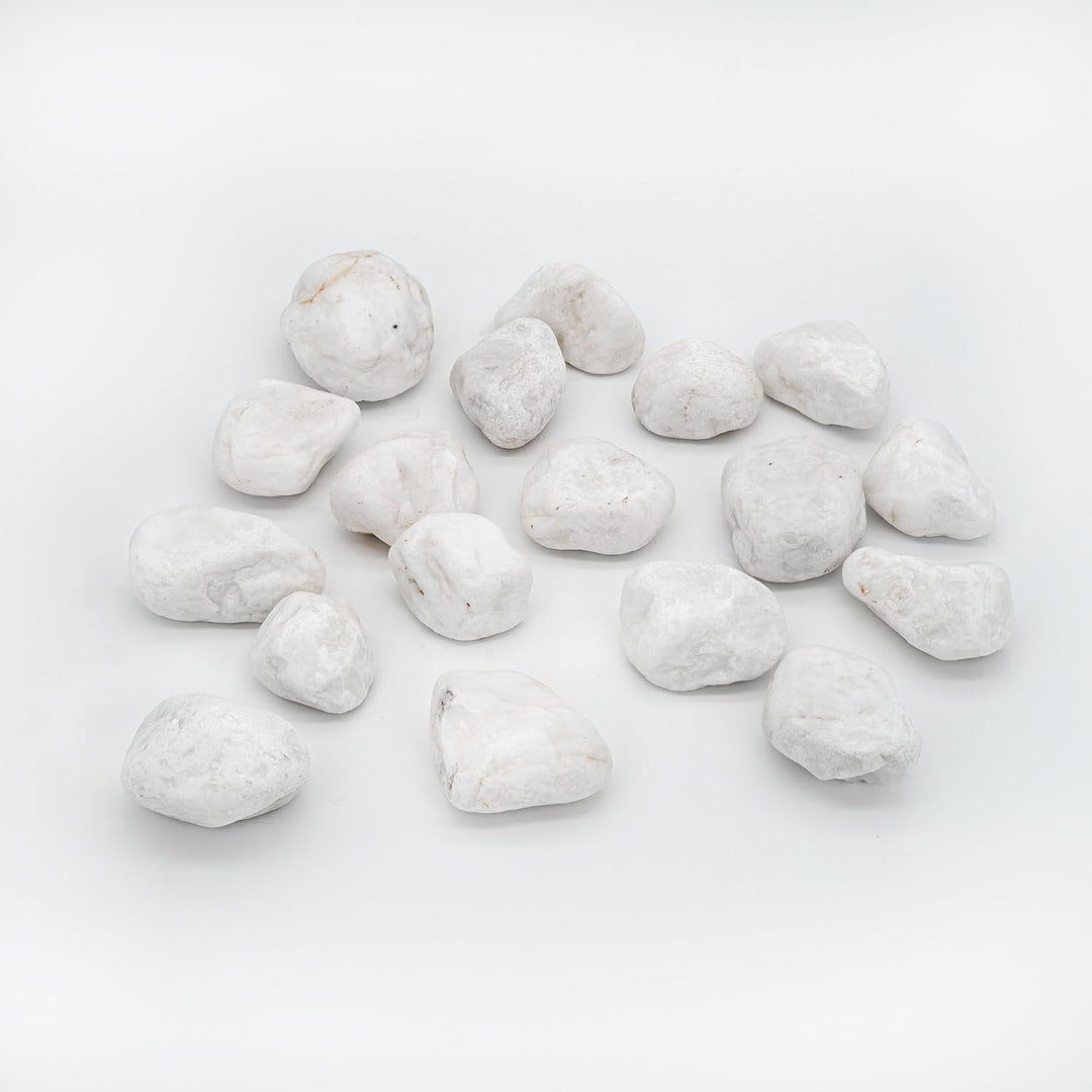 Saunasteine Quarzit 15 kg – Abgerundet, 5–10 cm | Helle Optik, Natürlicher Saunastein | Für Elektro-