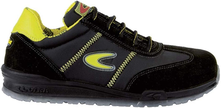 Cofra 78400-000.W46 OWENS S1 P SRC Sicherheitsschuhe, Schwarz/Gelb, Grösse 46 46 EU, 46 EU