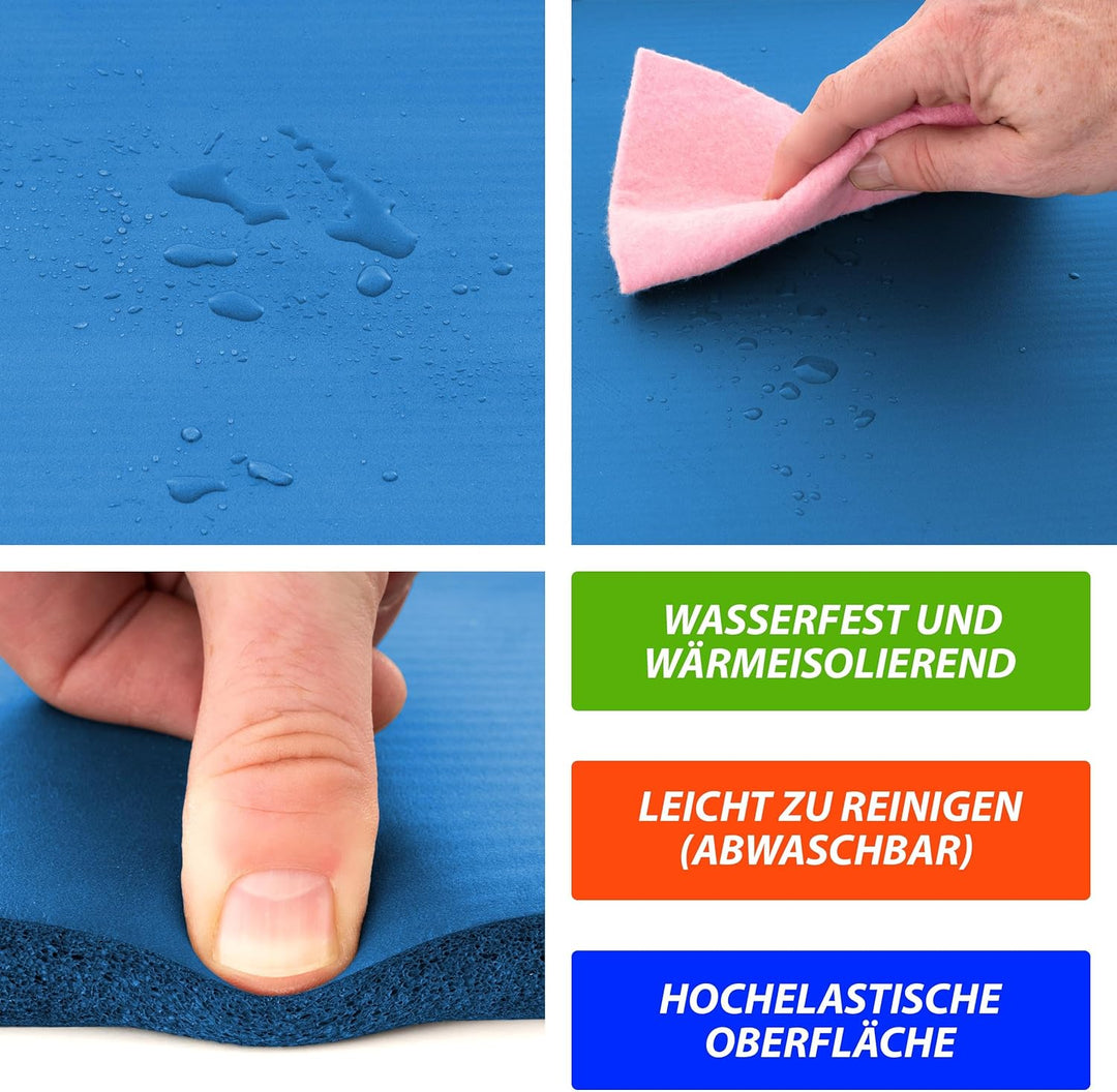 Yogamatte - 190x60x1,5 cm oder 190x100x1,5 cm, mit Tragegurt, Phthalatfrei, Rutschfest, Farbwahl - G