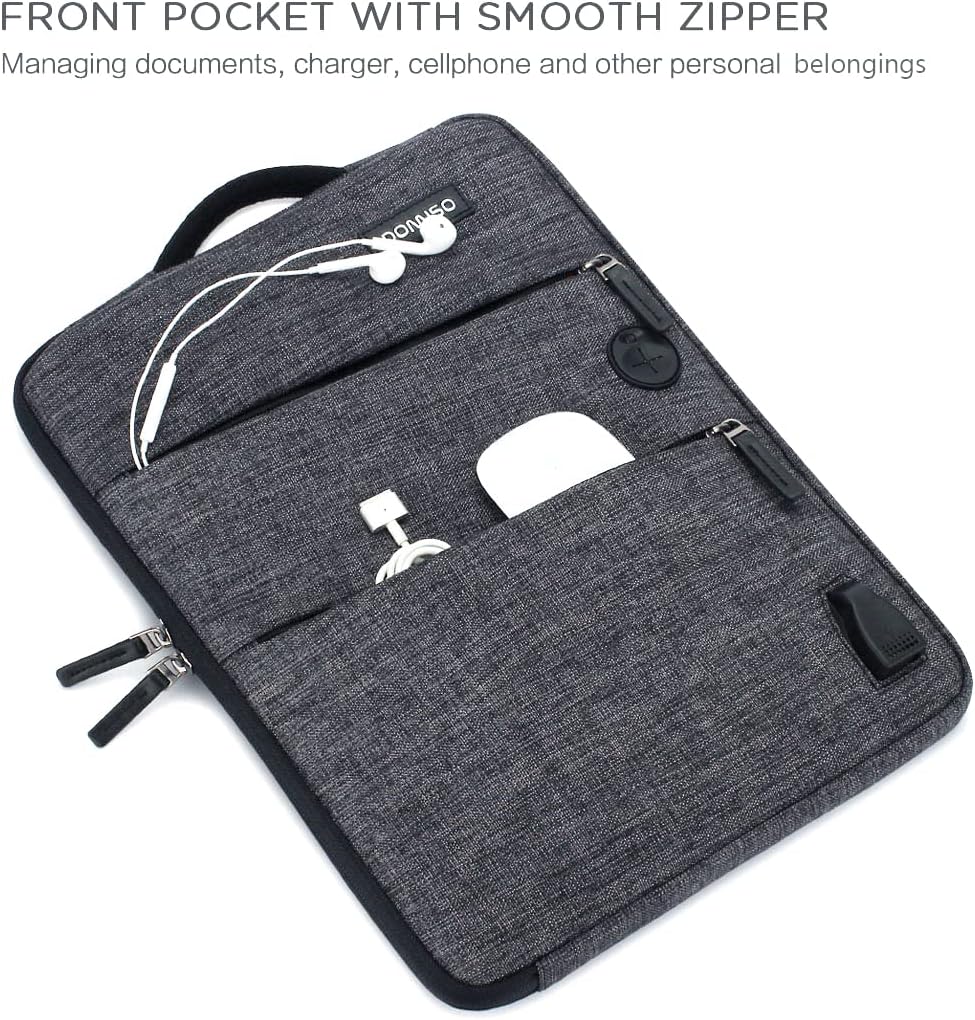 DOMISO 17 Zoll Wasserdicht Laptophülle mit USB Ladeanschluss Headphone Port Laptop Tasche Notebook H