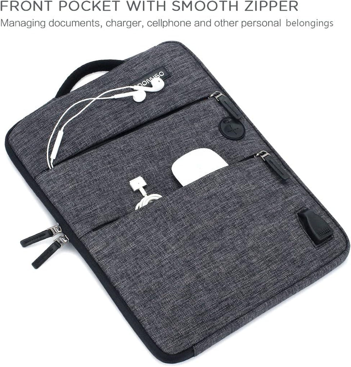 DOMISO 17 Zoll Wasserdicht Laptophülle mit USB Ladeanschluss Headphone Port Laptop Tasche Notebook H