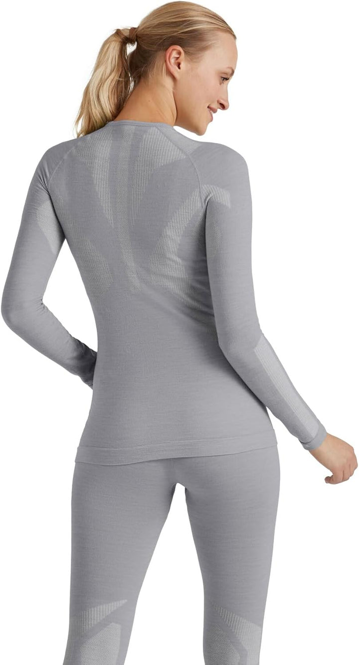 FALKE Wool-Tech Round Neck Funktionsshirt Langarmshirt für warme und kalte Temperaturen atmungsaktiv