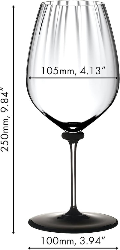 Riedel 4884/0 N Fatto A Mano Performance Cabernet Weinglas, 822 ml, transparent Cabernet-schwarzer S