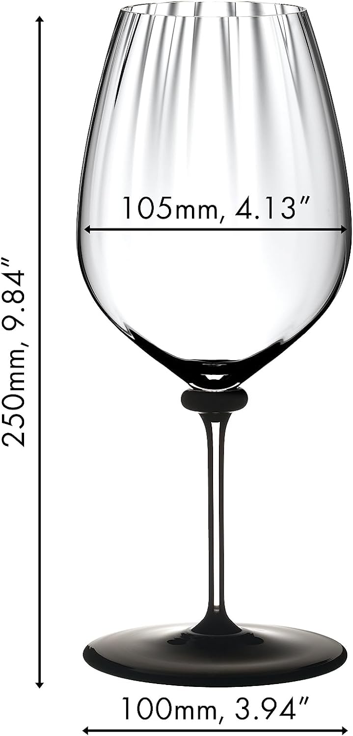 Riedel 4884/0 N Fatto A Mano Performance Cabernet Weinglas, 822 ml, transparent Cabernet-schwarzer S